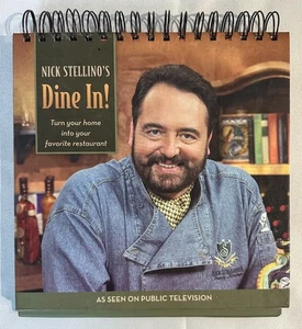 Nick Stellino DINE IN! Spiral Cookbook HC Complete w/ DVD From Public Television - Picture 1 of 9