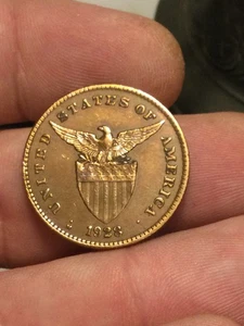 1928 Philippines 1 Centavo Coin - Picture 1 of 2