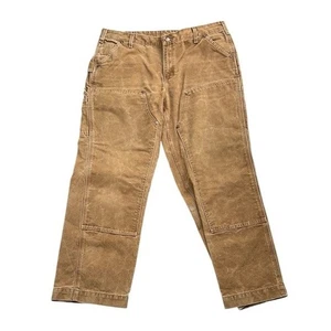 Carhartt Pantalone da Lavoro Donna 16x30 Doppio Ginocchio Pantalone Carpentiere Tela Cachi Marrone - Foto 1 di 15