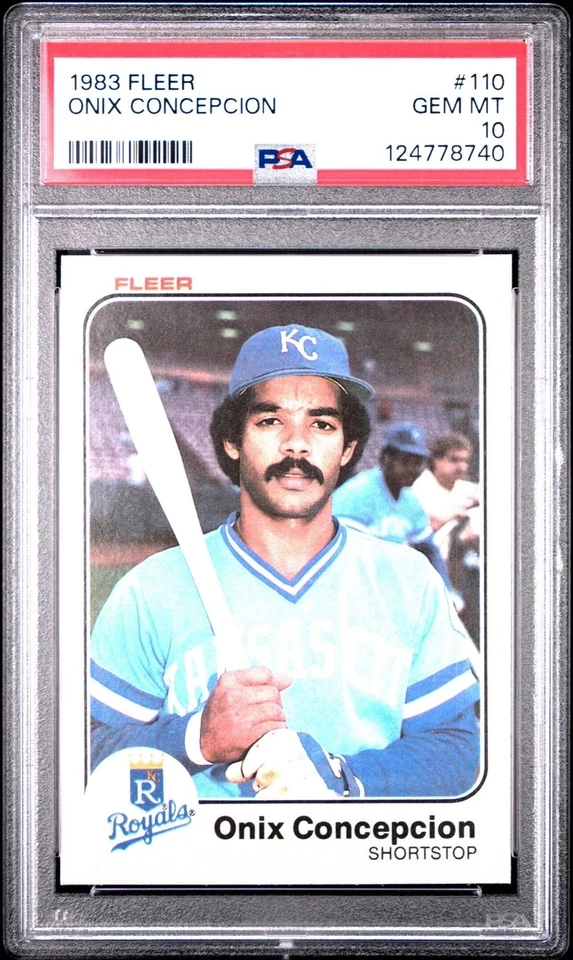 1983 FLEER ONIX CONCEPCION #110 KANSAS CITY ROYALS PSA 10 - Image 1 of 2