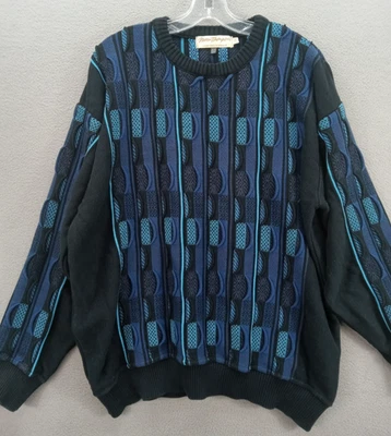 Suéter Vintage Norm Thompson Coogi Para Hombre Talla XL Cuello Redondo Texturizado Hecho en Canadá Foto 1 de 4