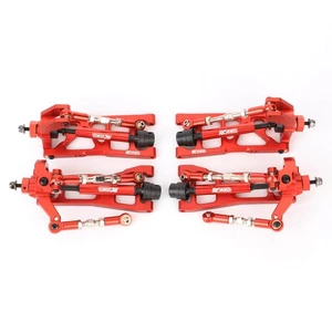 RCAWD 4PCS Widened Steel Front Rear Suspension Arms Set w CVD DriveShaft Linkage - Picture 1 of 6