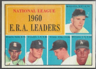 1961 Topps Baseball #45, 1960 Era Leaders con Don Drysdale, casi nuevo-como nuevo--¡impresionante! Foto 1 de 2