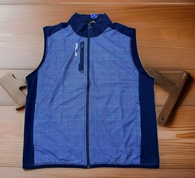 Polo Ralph Lauren RLX Golf Vest MEN'S MED Blue Performance Stretch Full Zip NWT - Image 1 of 4