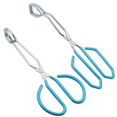 Scissor Style Tongs 10 Inches and 11 Inches Set Stainless Steel Grilling Tong... - Image 1 of 4