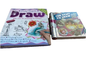 Job Lot Of Two Funky Things To Draw Book Including Fun To Draw Book. Used - Picture 1 of 8