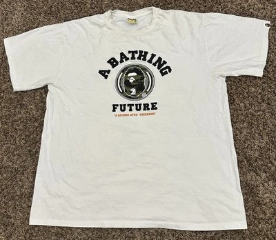 Camisa A Bathing Ape BAPE Verde Camuflaje Futuro Logo Blanca Para Hombre Talla 2XL Foto 1 de 4