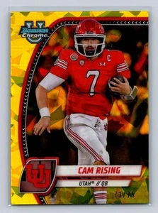 2024 Bowman U Chrome Sapphire #36 Cam Rising Yellow Refractor 73/75-Utah - Picture 1 of 2