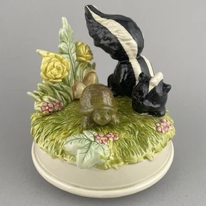 Vtg Otagiri Gibson Greetings Music Box Skunk Turtle You Are My Sunshine - Works - Picture 1 of 23