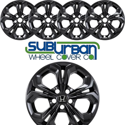 👀 2023-2025 本田雅阁 EX / LX 17 英寸光泽黑色车轮皮肤 # IMP-517BLK 套装/4 — 第 1/4 张图片