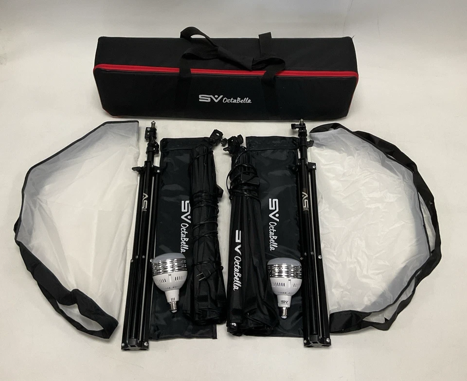 Smith-Victor Octa Bella 26" (2) LED Soft Box Light Kit With Carrying Bag - Image 1 of 4
