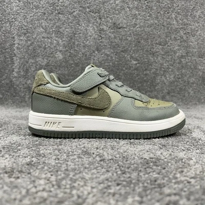 Nike Air Force 1 LV8 GS AF1 FQ6947-001 Youth Sz 1Y Dark Stucco Olive Shoes Used - Image 1 of 4