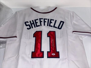 Gary Sheffield Signed Jersey Atlanta Braves Signature Autograph PSA COA - Picture 1 of 4