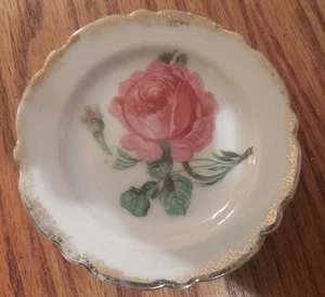 Vintage Chase Hand DecoratedJapanese Small Porcelain Plate with Rose - Picture 1 of 2