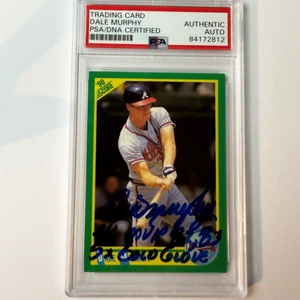 Dale Murphy Signed 1990 Score #66 w/2 inscriptions PSA Auto Authentic - Picture 1 of 2