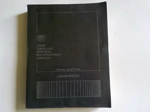 CADILLAC 1986 CIMARRON Factory SERVICE INFORMATION MANUAL No H-2310 - Picture 1 of 12