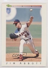 1992 Classic Update White Travel Edition Jim Abbott #T1