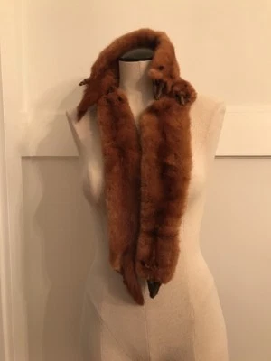 Vintage 1940s Full Pelt Mink Stole Chayburke’s Furs Nashville - Image 1 of 4