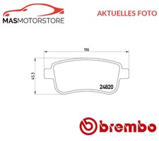 SATZ BREMSBELÄGE BREMSKLÖTZE HINTEN BREMBO P 68 054 P NEU OE QUALITÄT