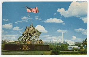 Arlington VA Iwo Jima Statue Marine Corps War Memorial WWII Postcard Posted 1964 - Picture 1 of 14