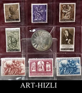 8 VERY RARE POSTE VATICANE STAMPS MINT & JOHN PAVLVS II SILVER - Picture 1 of 5
