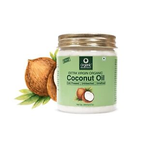 Organic Harvest Cold Pressed Extra Virgin Coconut Oil For Men & Women   200ml