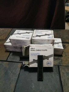 (1) 400 count box of Telecrafter RB-4 Dual Cable Clips/Staples Black Free Ship!! - Picture 1 of 3