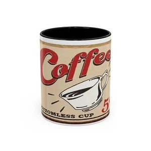 Coffee 5 Cent A Cup Tin Sign Art Coffee Mug - Perfect Gift for Coffee - Picture 1 of 65