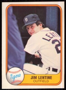 1981 Fleer Jim Lentine Rookie Detroit Tigers #476