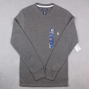 Polo Ralph Lauren Sleepwear Shirt Mens Size Small Gray Waffle Knit - Picture 1 of 9