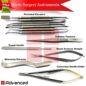 Instrumentos de microcirugía periodontal elevadores de periostio pinzas quirúrgicas laboratorio - Imagen 1 de 7