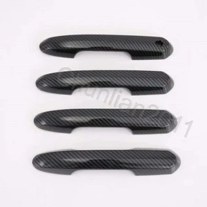 Carbon Fiber Door Handles Cover Trim for 2019-2023 Toyota RAV4 4PCS - Picture 1 of 5