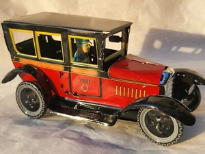 Tin toy 9" L. PAYA (Spain) mechanical TAXI CITROËN mint in box. - Foto 1 di 13