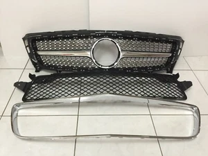 Front Grill Silver Star Look Fit FOR '10-'14 BENZ W218 CLS Class A LOOK BUMPER - Picture 1 of 3