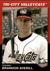 2004 Tri-City ValleyCats Choice #4 Brandon Averill Anaheim California CA Card