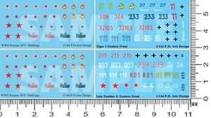 KAMIYA 1/144 WWII USSR vs German AFV Package Water Slide Decals Set - Picture 1 of 1
