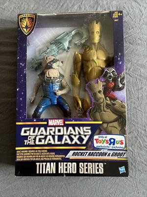 😍😍TOYS R US  Rocket Raccoon & GROOT Marvel Titan Series Hasbro NIB RARE 😍😍 - Image 1 of 4