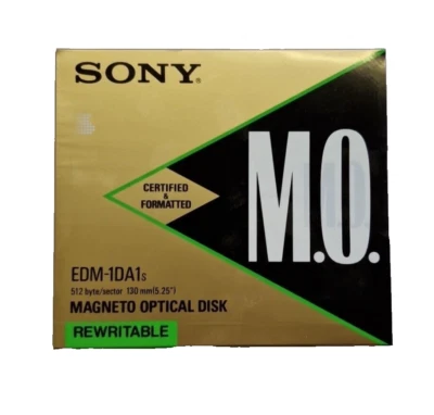 Sony EDM-1DA1s Rewritable 650MB 512B Sector 5.25" MAGNETO OPTICAL DISK NEW - Image 1 of 2