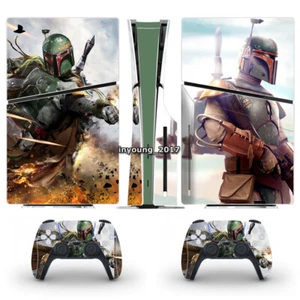 Skin Sticker fur PS5 Slim Konsole Controller Disc Edition The Mandalorian #4 - Bild 1 von 3