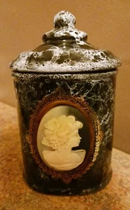Alberte Price "1992" Schwarz Marmor Keramik Kamee Dose - Bild 1 von 12