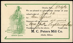 M. C. PETERS MILL CO. ADVERTISING POSTCARD 1914 - Picture 1 of 2