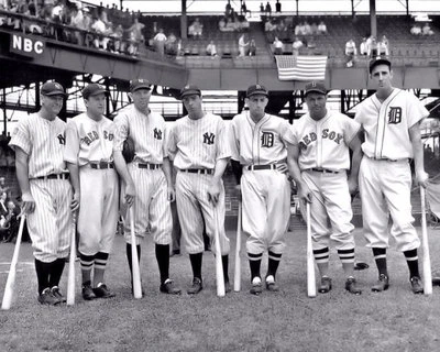 1937 American League All Stars Photo 8X10  Gehrig Dimaggio Foxx Greenberg Cronin - Image 1 of 4