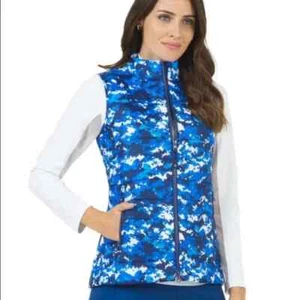 Chaleco Acolchado Ibkul 2 Vías Cremallera Estampado Camuflaje Azul Marino GOLF Talla XXL NUEVO CON ETIQUETAS - Imagen 1 de 11