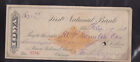 First National Bank Iowa Used Bank Check 1883 Wf Houston Co
