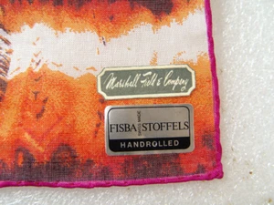 FISBA STOFFELS/ 11,5" TASCHENTUCH NEUWERTIG MIT ETIKETT: SWISS/COTTON/M.FIELDS/F.S.signiert - Bild 1 von 7