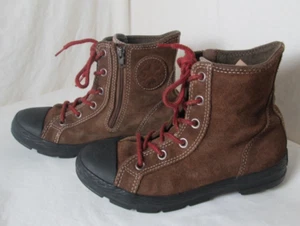 Converse All Star Junior braune Leder High Tops 632508C Größe 4 R#5 - Bild 1 von 7