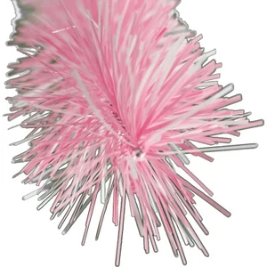 30FT Shiny Pink and Matte White Tinsel Garland Christmas Plastic Fringe Foil - Picture 1 of 5