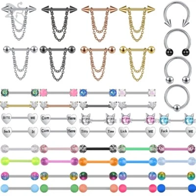 3/4/6Pcs кошки соски пирсинг 14G из нержавеющей стали соски кольца нос перегородки кольца - Изображение 1 из 4