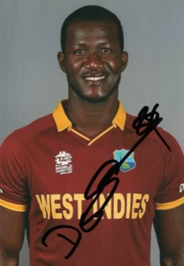 WEST INDIES CRICKET: JEWEL ANDREW SIGNED 6x4 ODI CENTURY PHOTO + COA - Bild 1 von 1
