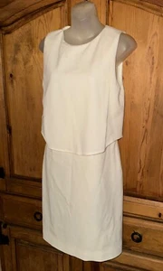 GIORGIO ARMANI Black Label Cream Layered Sleeveless Dress NWT Size 42 - Picture 1 of 10
